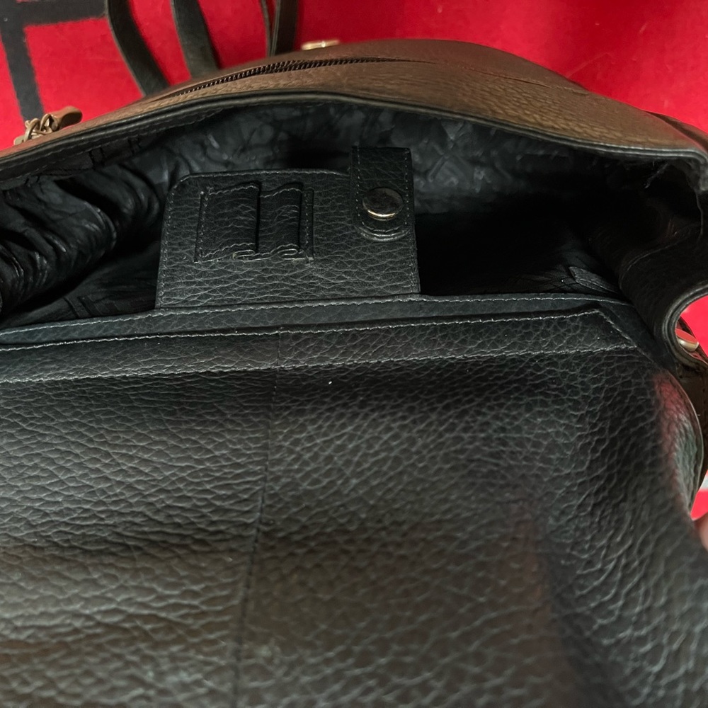 Y2K black leather purse -backpack - Picture 9 of 14
